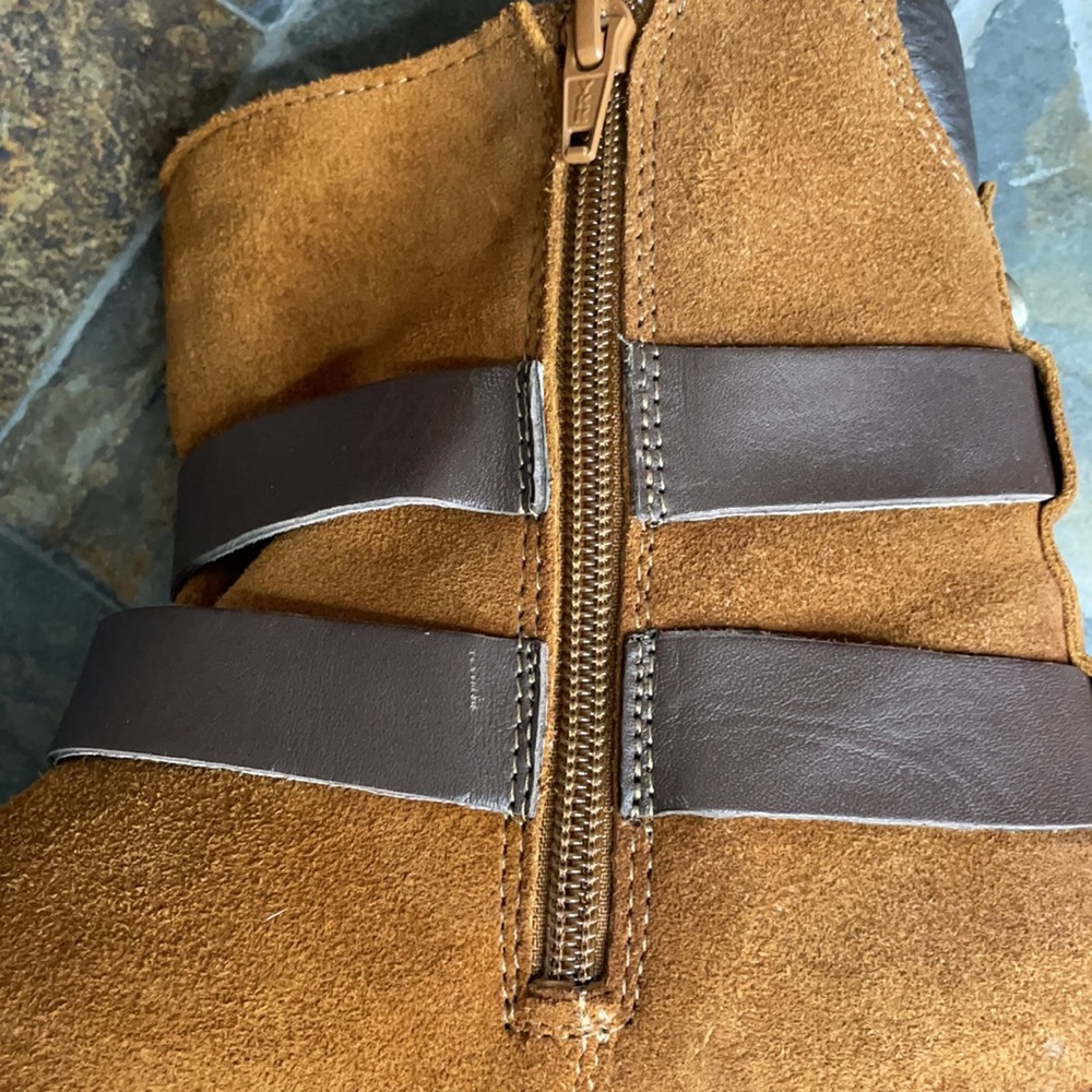 Steve Madden Dormaa Cognac Suede Ankle Boots - Picture 9 of 11
